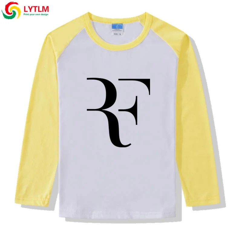 LYTLM/топы для мальчиков, осень, футболка Роджера Федерера, Fille, детская одежда, футболки для мальчиков и девочек от 8 до 12 лет, Geek, футболка, Garcon Camisetas - Цвет: CXCJ LYCRA Maize