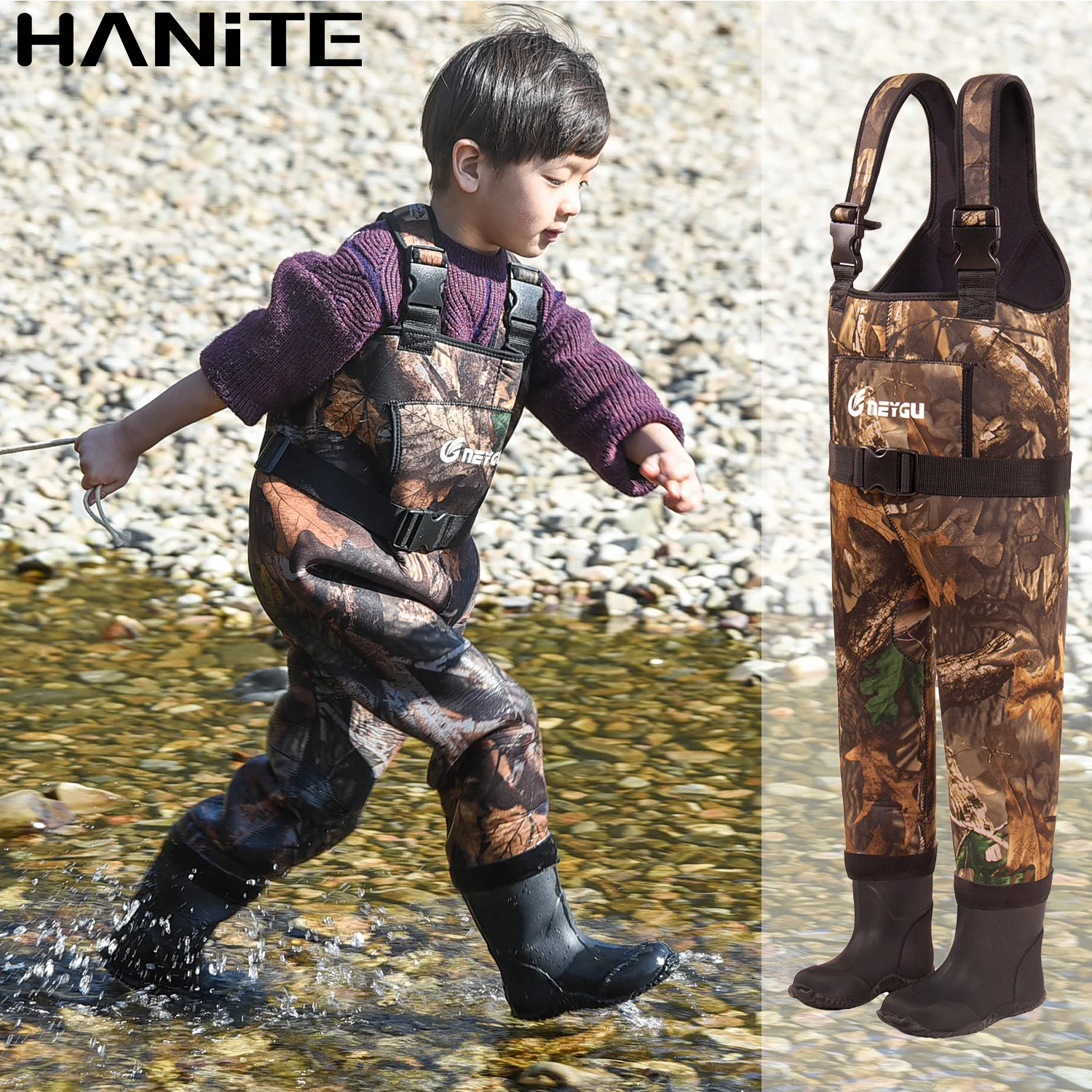 Утолщенные Детские неопреновые термостойкие и водонепроницаемые нагрудные