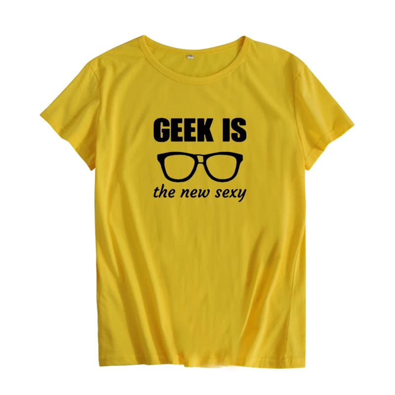 Geek это новая сексуальная забавная Футболка Harajuku Графические футболки женская