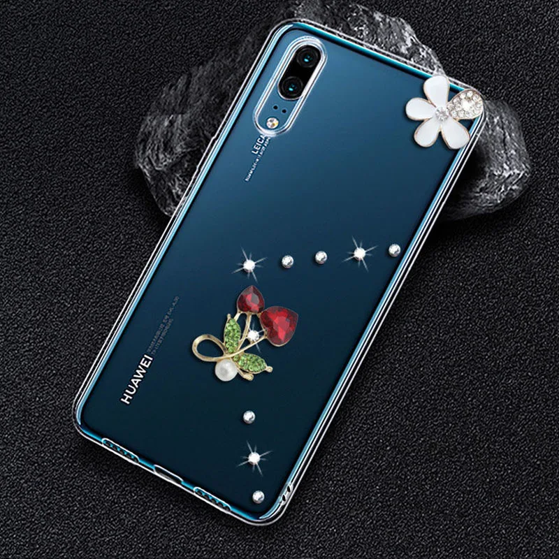 

Case For OnePlus 9 Pro 8T Nord 8 Pro 7T 7T Pro 6T 6 5T Fashion Luxury Shiny Rhinestone Transparent Handmade Phone Cover