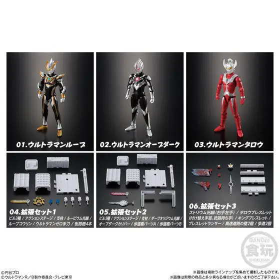 

Japan Original BANDAI Egg Box Ultraman Rosso Bru Hei Uub Seven 3 Tyro Juggler, anime character