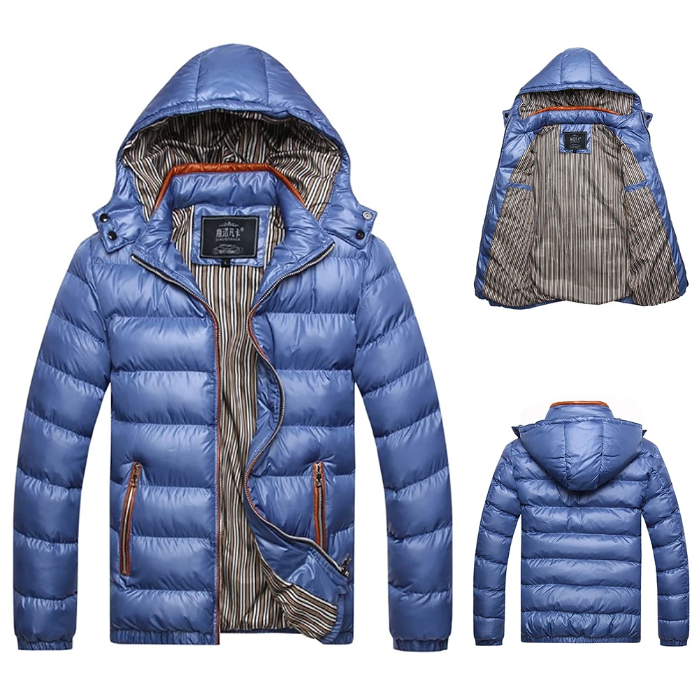 Мужская пуховая куртка с капюшоном зимняя Ультралегкая теплая утолщенная