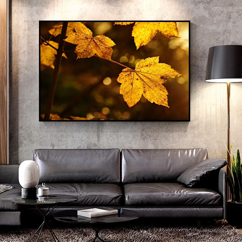 

Artcozy Oil Canvas Painting sheet_autumn_branch For Home Decoration Wall Art