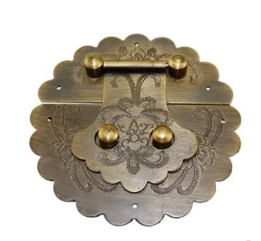 Бронзовая дверная кнопка замок камфора деревянная коробка медная Кнопка замка