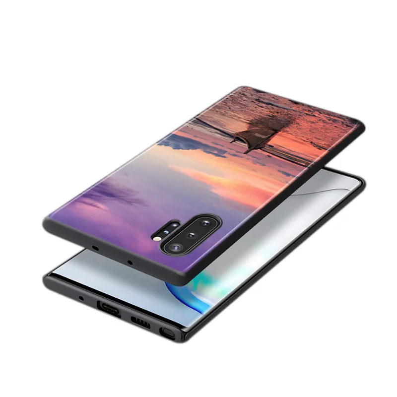 

Romantic pink clouds sky art For Samsung Galaxy Note 20 10 9 8 S21 S10 S10E S9 S8 S7 Ultra Lite Plus Pro 5G Black Phone Case