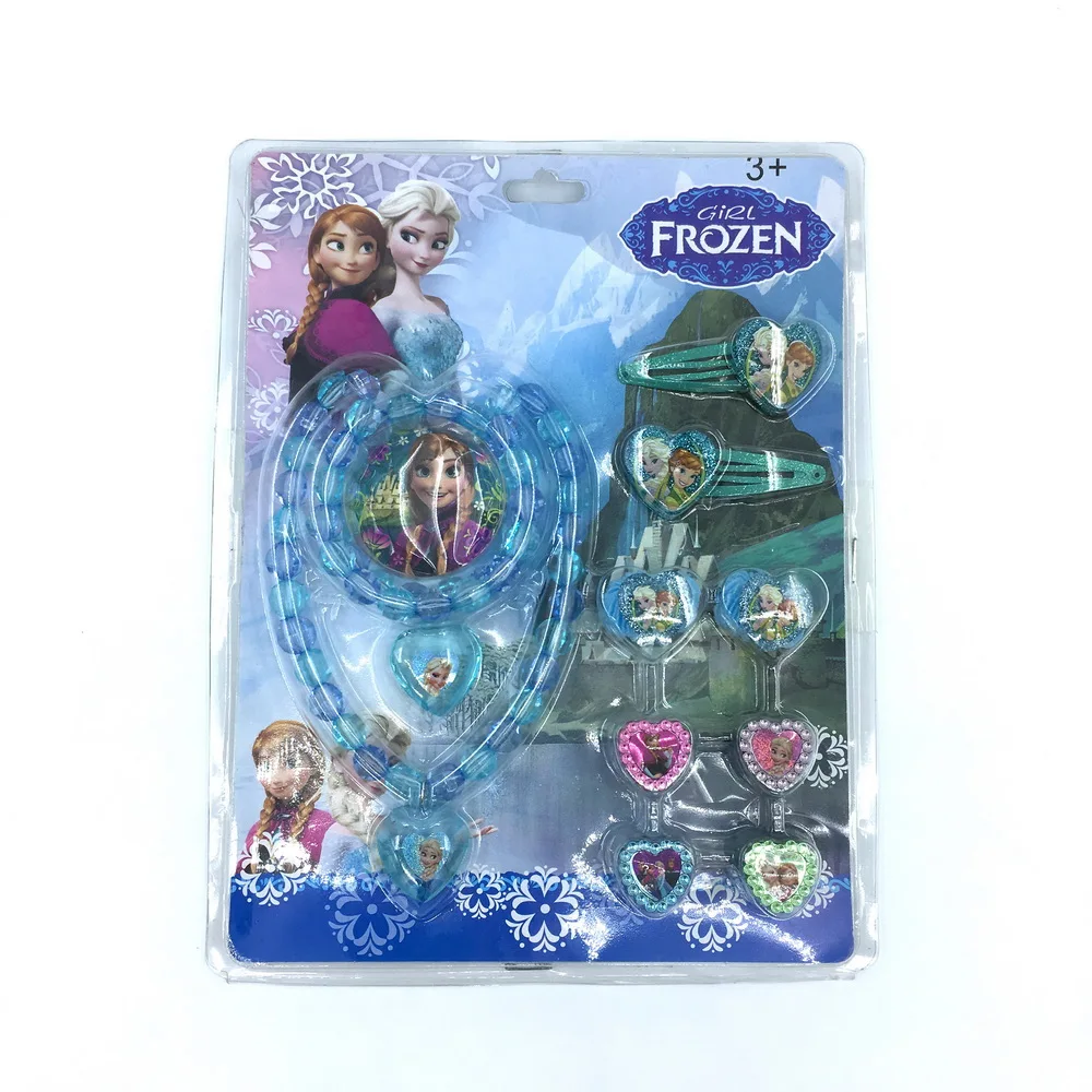 10 шт./лот ожерелье Принцессы Диснея для детей девочек игрушки браслет заколка