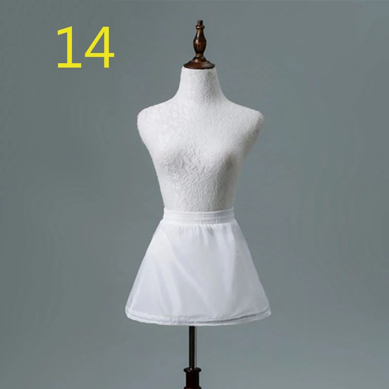 short girl petticoat E JUE SHUNG Свадебная Нижняя юбка кринолин короткое платье маскарадная юбочка маленькая ярусная юбка для девочек - Цвет: short girl petticoat