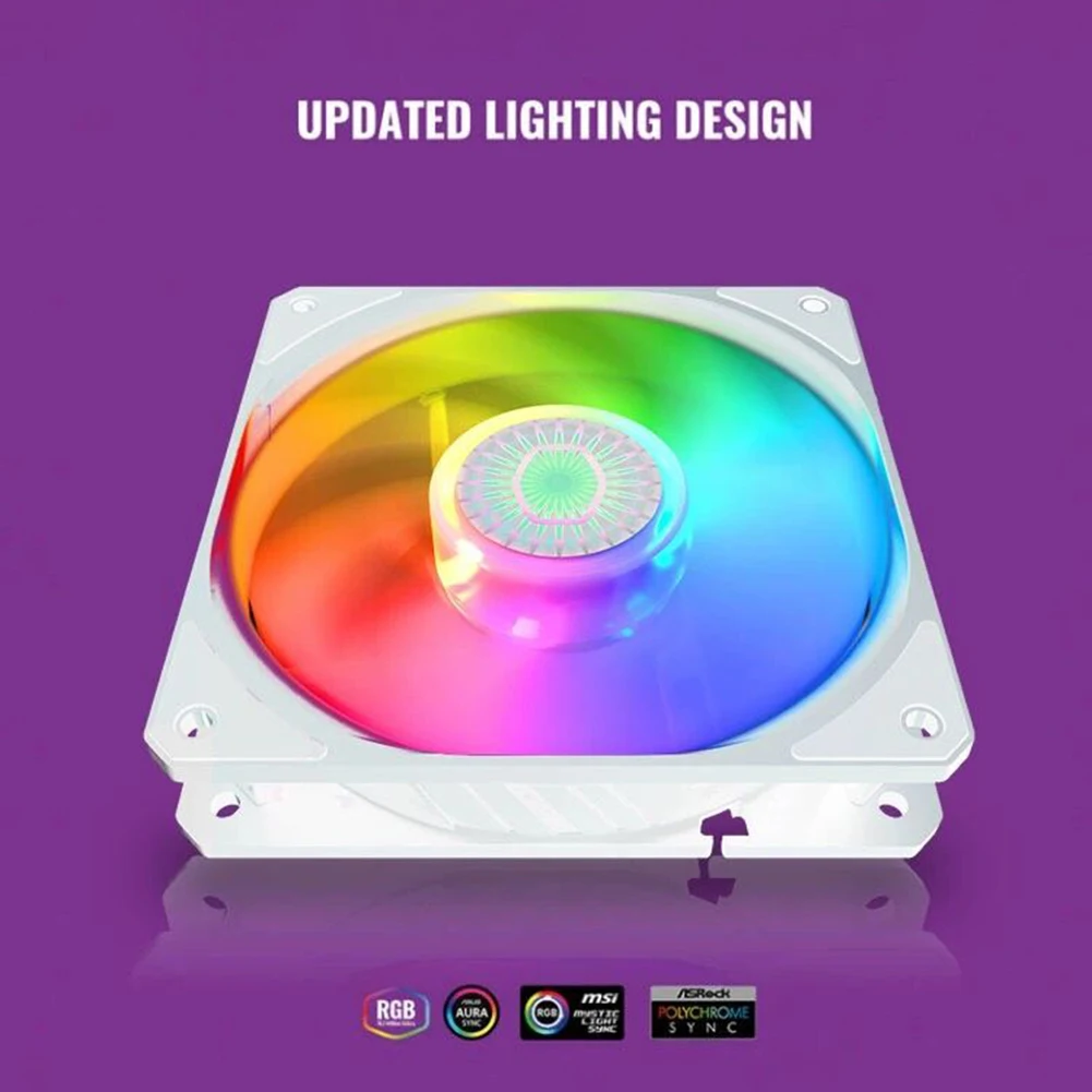 

Video Graphics Card Water Cooler Radiator 120mm 3Pin ARGB Cooling Fan Desktop PC Chassis Silent 4Pin PWM Radiator Cooler