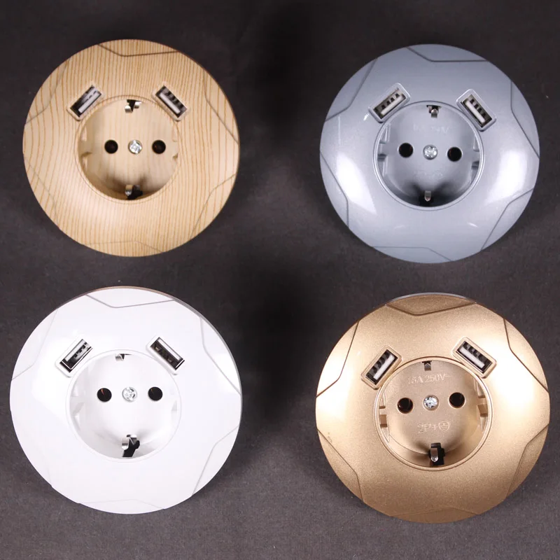 2019 новый стиль USB настенная розетка Бесплатная доставка двойной Порты и разъёмы 5V