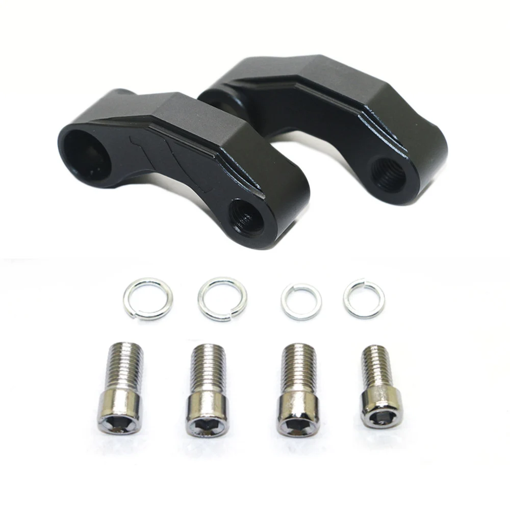 

2pcs Motorcycle Mirror Extender Adapter CNC Aluminum Mirror Spacers Extension Handlebar Mount Motor Parts Motorcycle Mirror