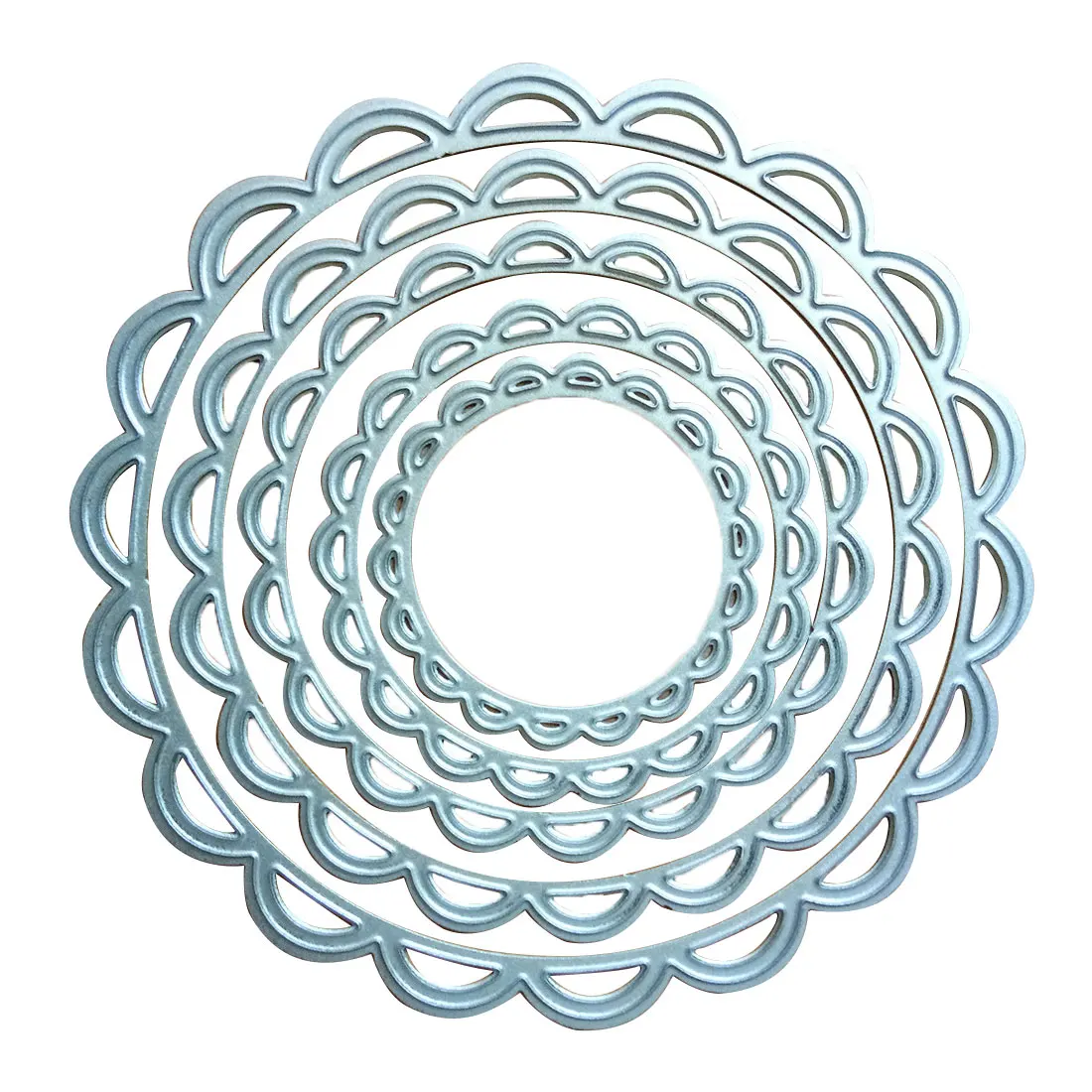 Вырубные штампы Круглый волнистый металлический трафарет для скрапбукинга