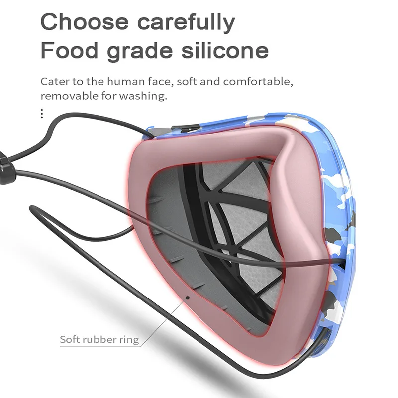 Модная защитная маска прочная для лица многоразовая Пылезащитная Дымчатая PM049 |
