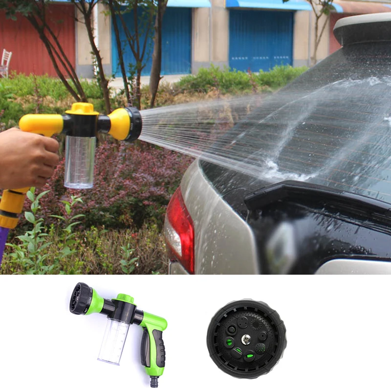 

Washing Tool 8 in 1 Jet Spray Gun Soap Dispenser Garden Watering Hose Nozzle