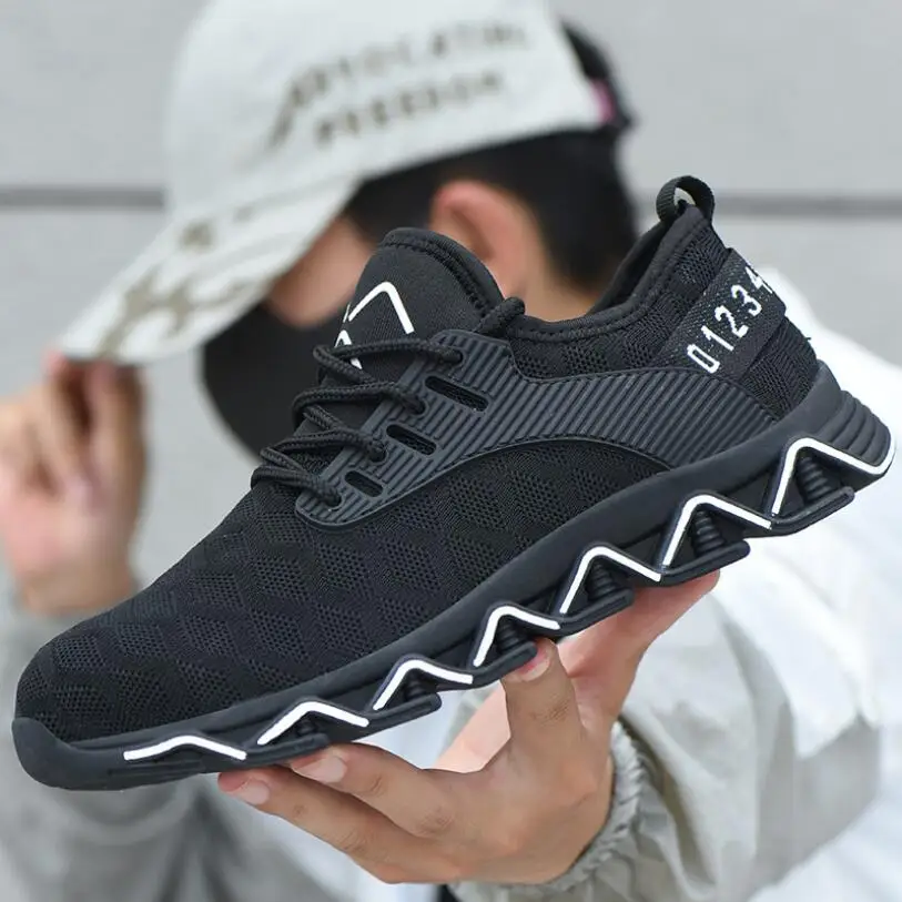 Мужская защитная обувь Уличная со стальным носком защитные ботинки Рабочая с