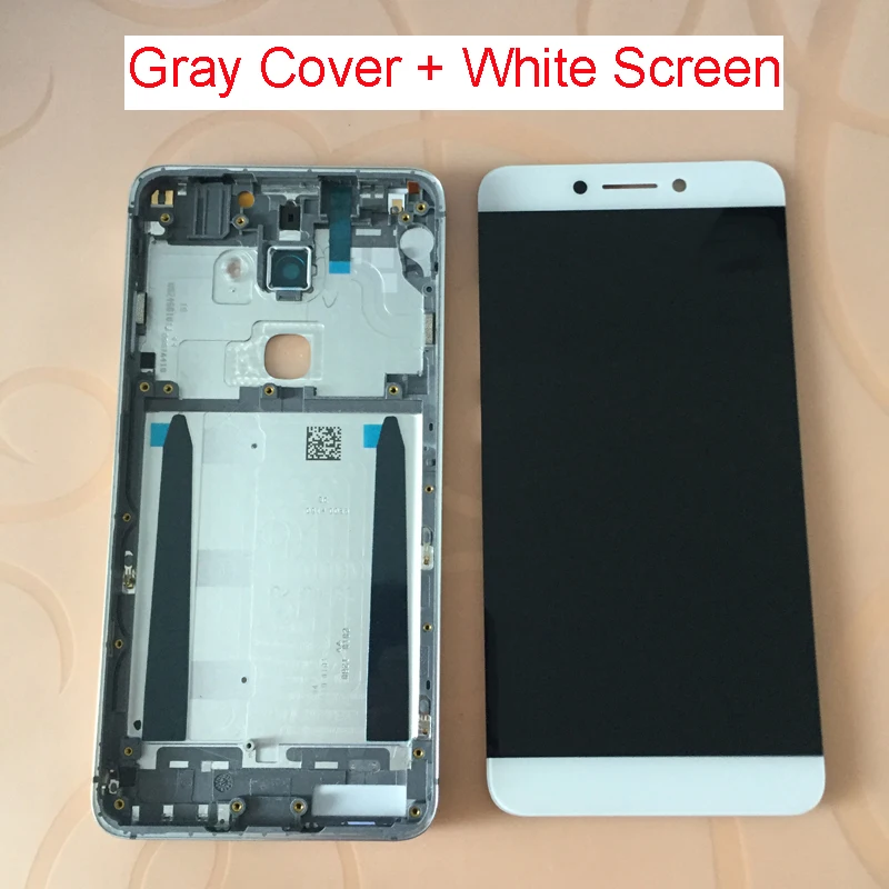 White And Gray Cover Для LeTV LeEco X520 X527 X528 X529 X620 X621 X625 Le 2 Le2 Pro Сенсорный экран сенсор+ ЖК-дисплей монитор в сборе+ задняя крышка - Цвет: White And Gray Cover