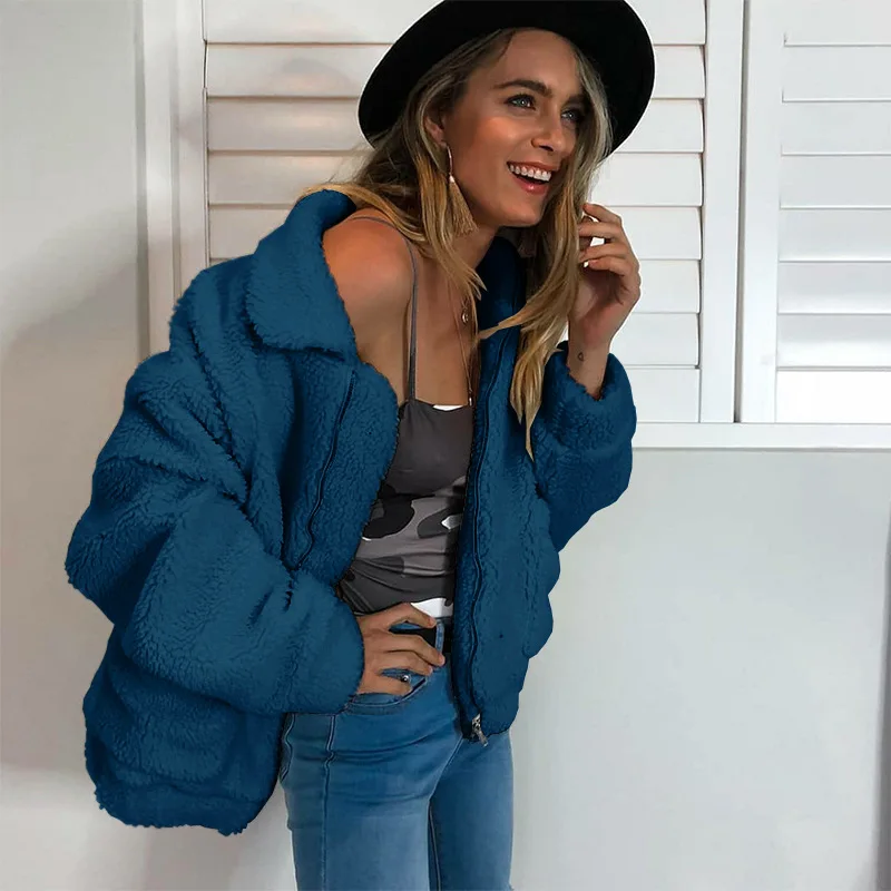 New Winter Fashion Warm Velvet Jacket Shirt Women's Clothing Solid Slim Short Coat Woman Autumn Veste Femme | Женская одежда