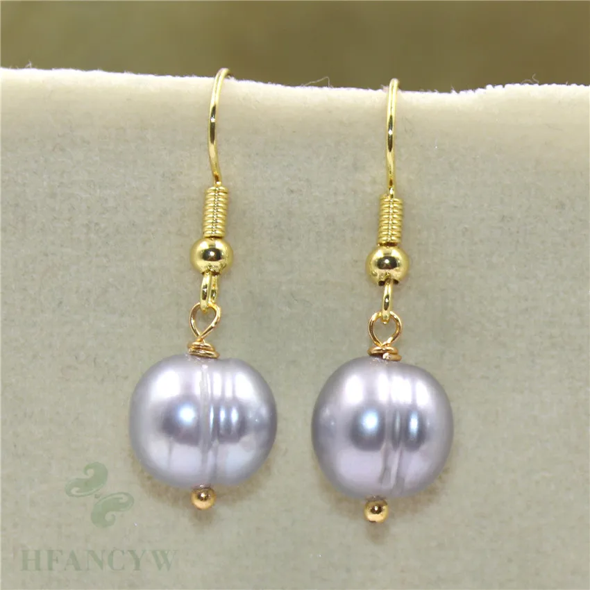 Серьги-подвески серебристого цвета 9-10 мм 18k | Украшения и аксессуары