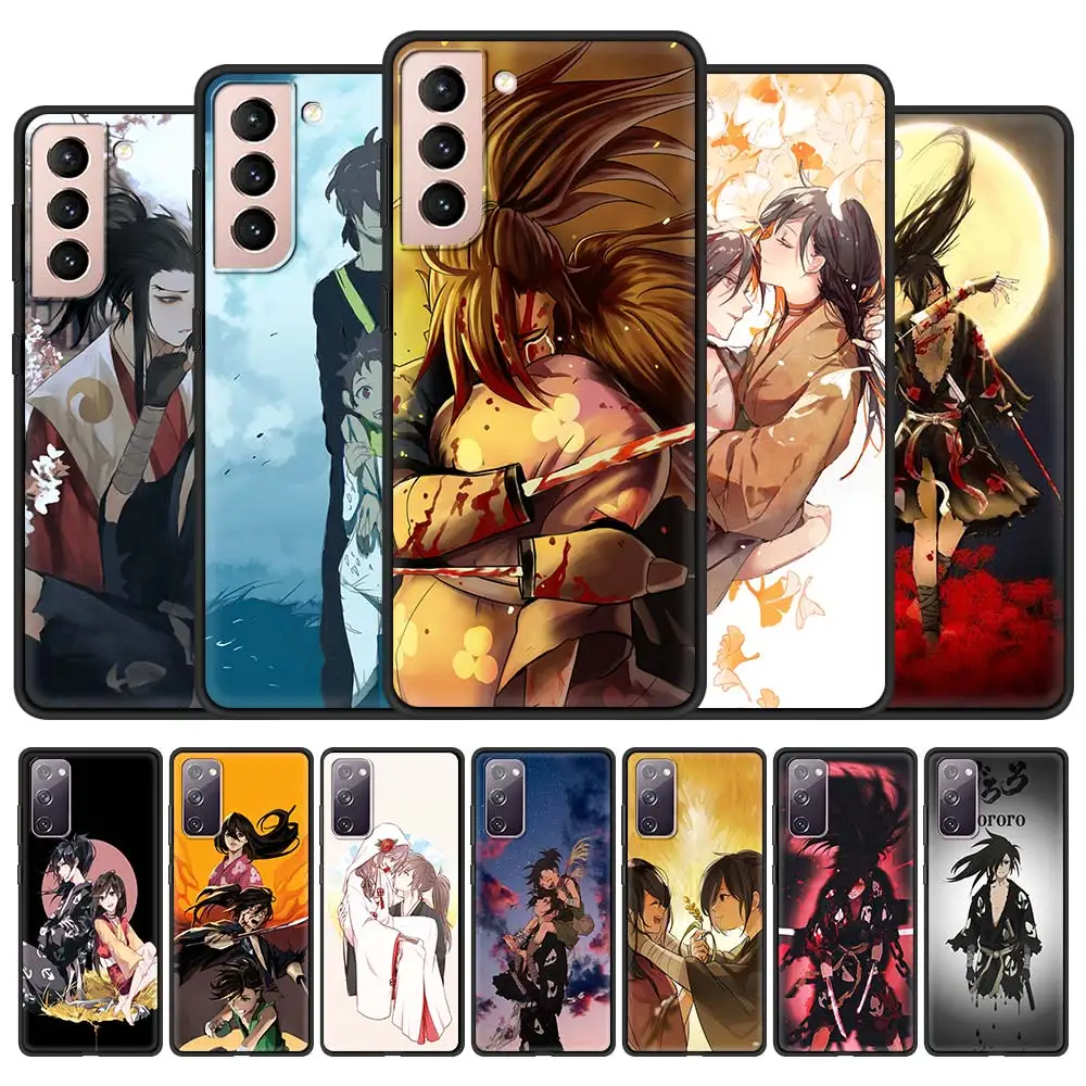 

Phone Case For Samsung Galaxy S20 FE S10 Plus S21 Ultra S8 S9 Plus S10e S7 Edge Silicone Black Cover Anime Dororo and mio