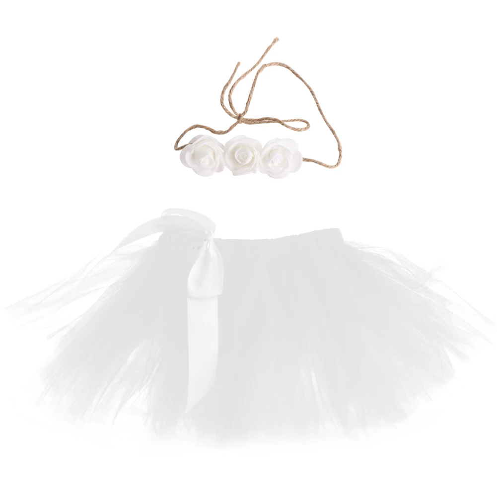 Повязка на голову с юбкой пачкой для новорожденных девочек|Юбки| |