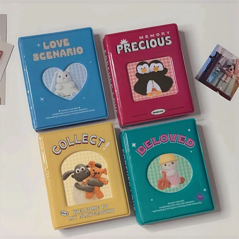 

72 Slots 3 Inches Photo Album Card Holder Receipt Storage Love Heart Photo Holder Business Card Bag Photocard Sticker Storage