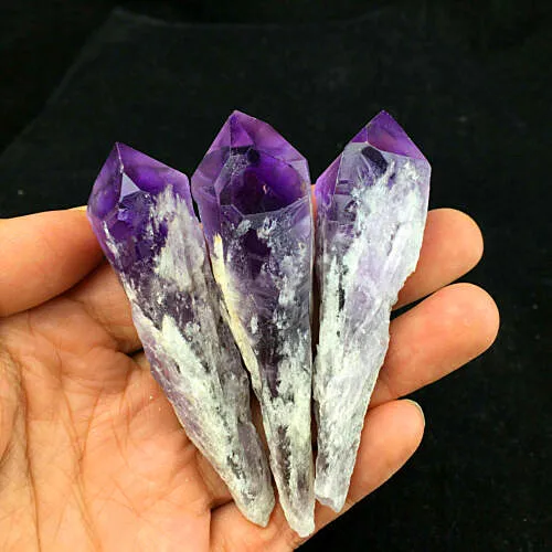 

Natural Amethyst Quartz Crystal Wand Point Specimen Healing Reiki energy training specimens