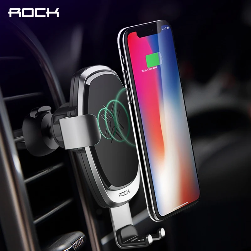 Rock Qi Беспроводное Автомобильное зарядное устройство 10 Вт 7 5 быстрая зарядка