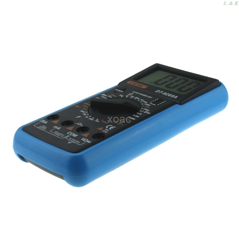 Цифровой синий мультиметр с ЖК-дисплеем электрический ручной тестер измеритель
