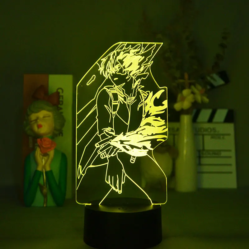 

3D Nightligh Anime My Hero Academia Todoroki Shoto Decor Children 16 Colors Table Lamp LED Light For Teenager Bedroom Decoration