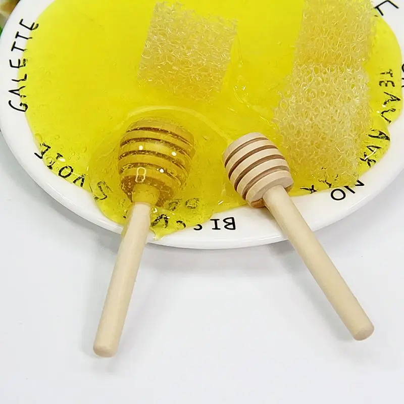 8 см/3 15 дюйма деревянная медовая ложка кофейная палочка для медового Стакана Для