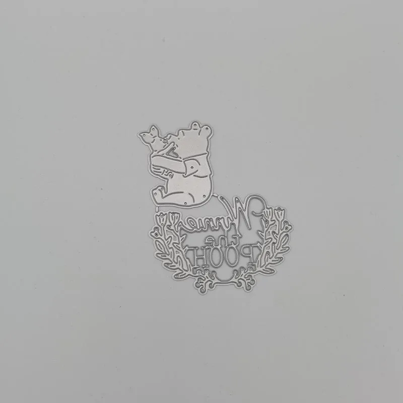 Медведь на цветочном кластере новый дизайн ремесло металлическая резка