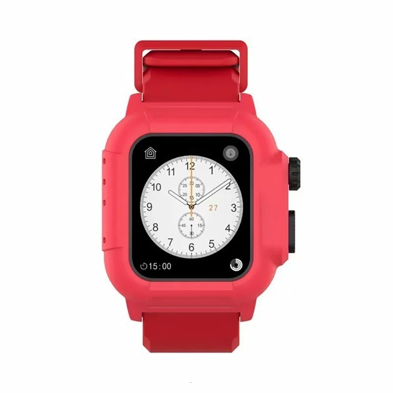 Водонепроницаемый чехол для Apple Watch band 4 iwatch band 42 мм силиконовый ремешок 44 мм 40 мм pulseira браслет умные часы аксессуары петля