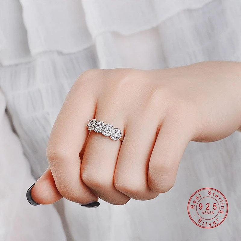 Классический серебристый цвет высококачественные круглые прозрачные 0.75ct