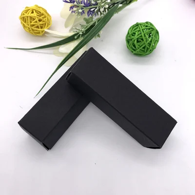 Коробка из черной лазерной крафт-бумаги золотистого цвета 2 5*2 5*8 5 см | Дом и сад