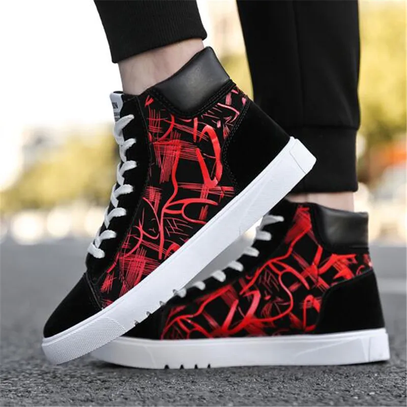 Мужские кроссовки спортивные повседневные высокие в стиле хип хоп большие
