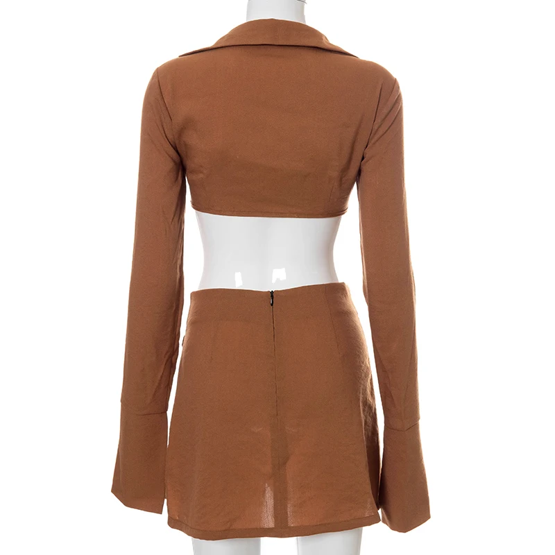 

Cutenove Casual Women's Suit Summer 2021 Solid Color Crop Top Side Split Pantes 2 Piece Set Vetement Femme Out