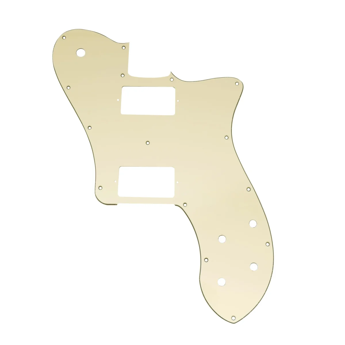 

Musiclily Pro 15 Holes Covered HH Guitar Pickguard for Mexico Fender 72 Tele Deluxe Style Electric Guitar, 3Ply Cream