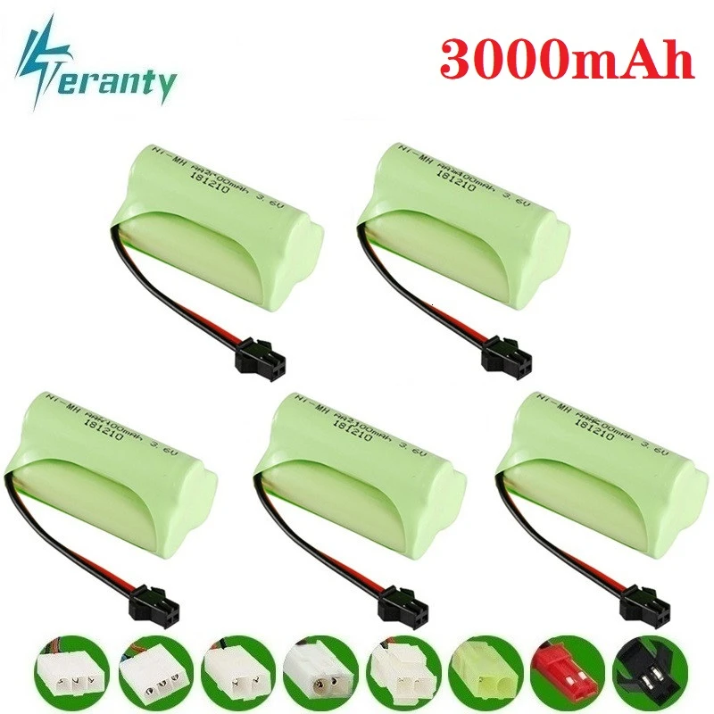 

(T Model ) 3.6v 3000mah NiMH Battery For Rc toys Car Tanks Trains Robot rc Boats Guns Ni-MH AA 2400mah 3.6v Rechargeable Battery