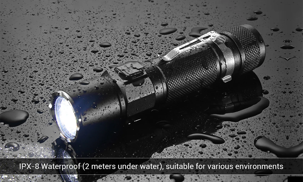 JETBeam ко-02 1800LM Мощный тактический светодиодный вспышка светильник Cree XHP35 светодиодный 18650 фонарь светильник Водонепроницаемый военная полиция светодиодный вспышка светильник