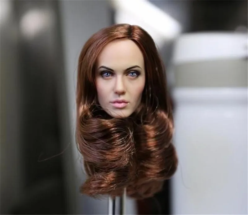 

In Stock For Collection 1/6 Scale Female Head Angelina Jolie Head Sculpt Carving Model For 12" Female Action Figures