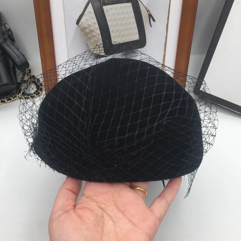 Шерстяной головной убор женский складной шапки M han edition модная шляпа