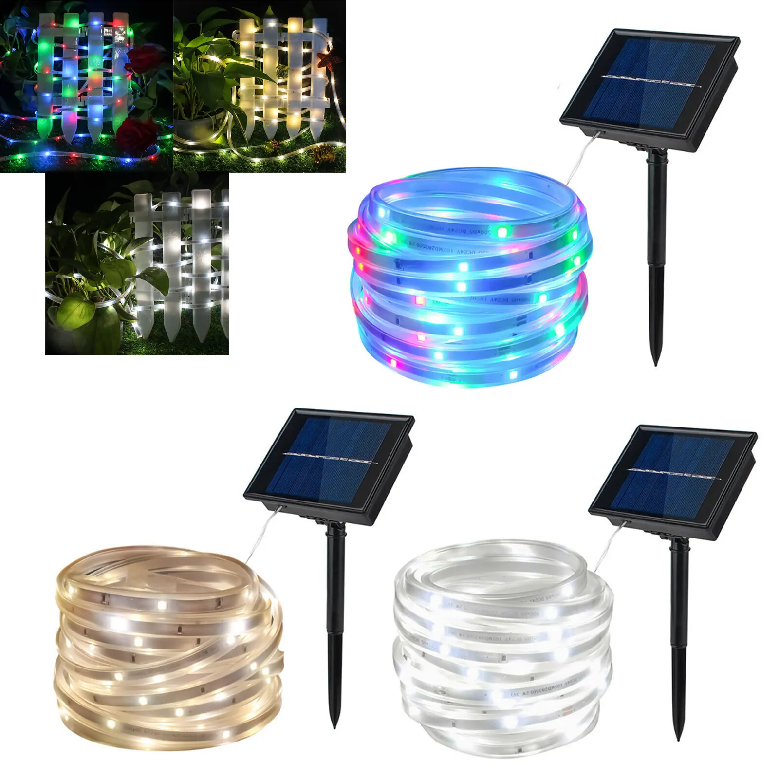 

Светодиодная лента на солнечной батарее, 5 м, 100 светодиосветодиодный