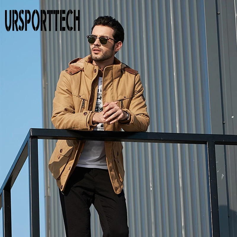 Winter Jacket Men Military Coat Fashion Casual Slim Thick Warm Mens Coats Parkas With Hooded Long Overcoats Male Clothes | Мужская