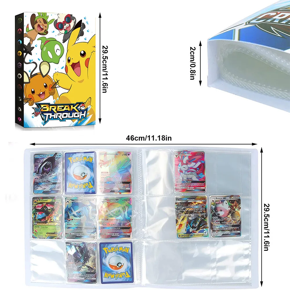 9 карманных альбомов книга с покемоном Аниме Пикачу коллекция игральных карт