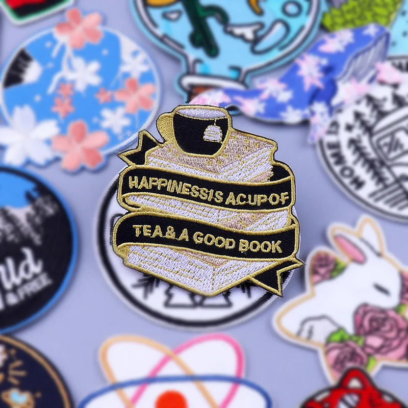 Нашивки с утюгом и принтом горы натуральные приключения уличные наклейки