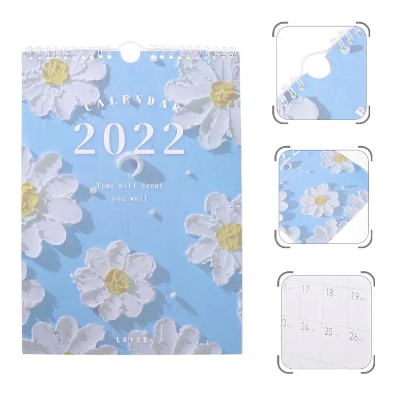 

Настенный календарь, 1 шт., практичная Подвеска для заметок, календарь 2022, планировщик с наклейками