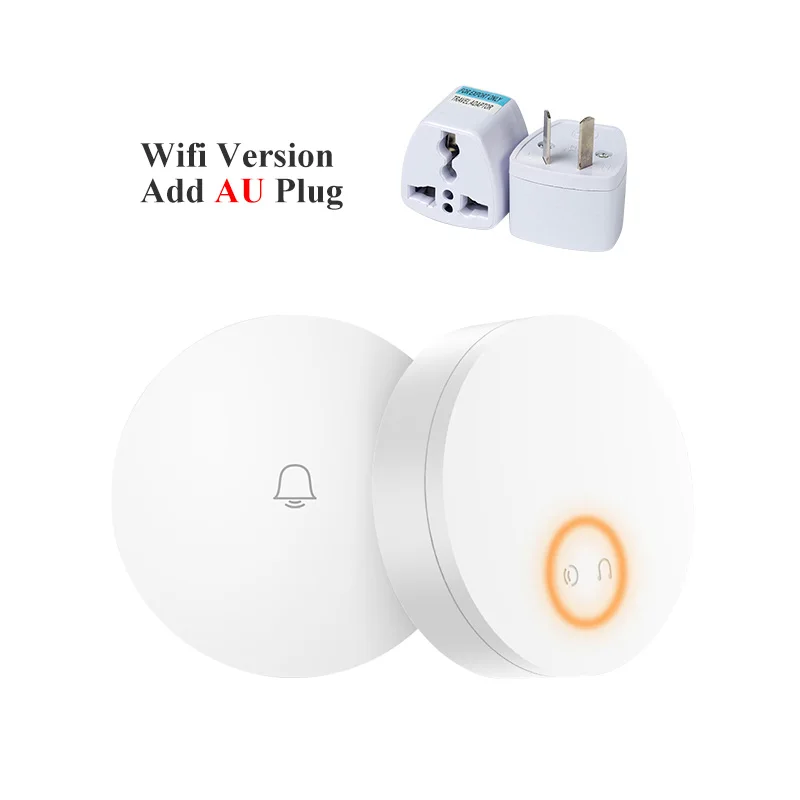 Wifi with AU Plug Xiaomi Mijia Linptech wifi самогенерирующийся беспроводной дверной звонок работает с приложением Mijia умное управление функцией памяти AC 110-240V - Цвет: Wifi with AU Plug