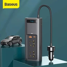 Baseus Car Inverter 150W  USB Type C Fast Charging Car Charger for DC 12V to AC 220V Auto Converter IPhone 13 Laptop Car Adapter