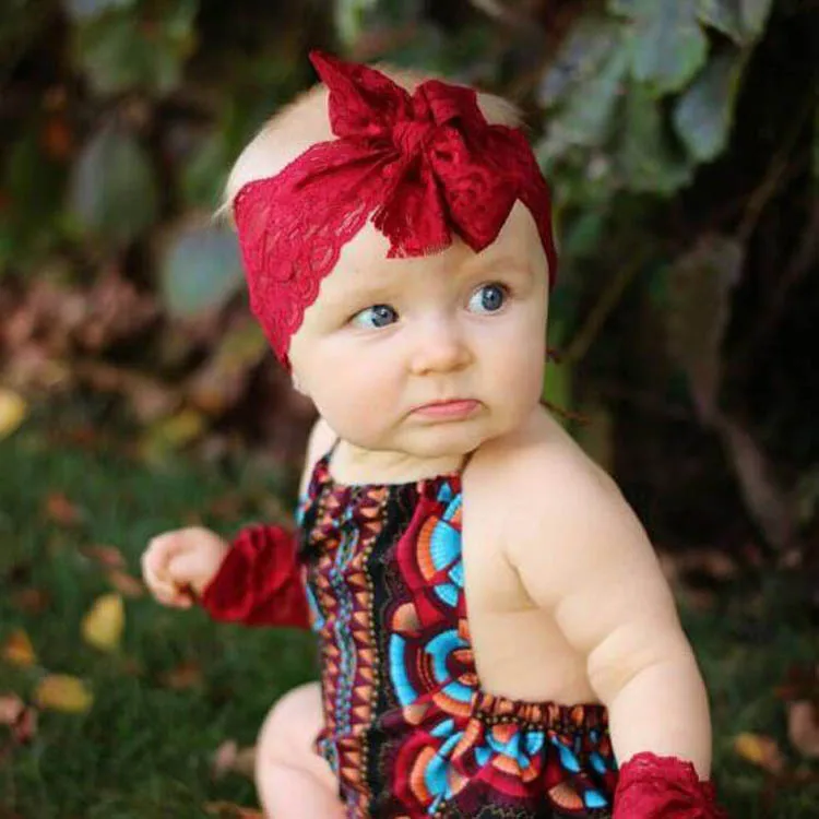 

New Baby Headband Infant Girl Hair Band Bows Newborn Headwear Tiara Headwrap Hairband Gift Toddlers Lace Clothes Accessories