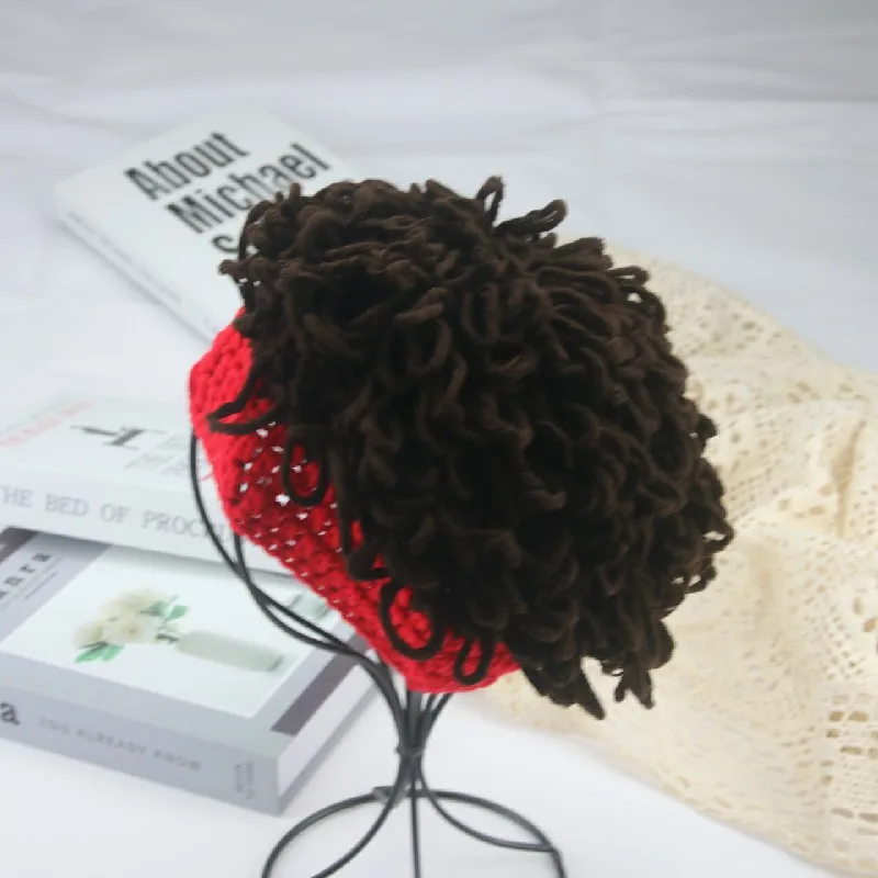 

Baby Hat Knitted Wig Caps Casual Thicken Winter Hats Boys Girls Yellow Red Party Outdoor Kids Children Beanies New Gorras Hombre