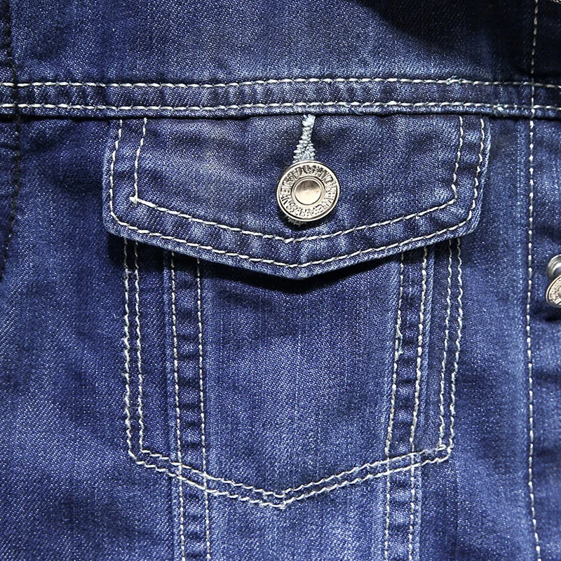 Куртка для мужчин Сезон весна осень Синие джинсовые куртки джинсы модные